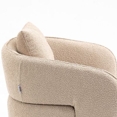 Vinci 1-Seater Fabric Accent Chair - Beige - With 2-Year Warranty